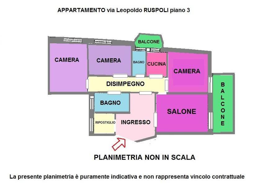 Quadrilocale via Leopoldo Ruspoli, Portuense, Roma