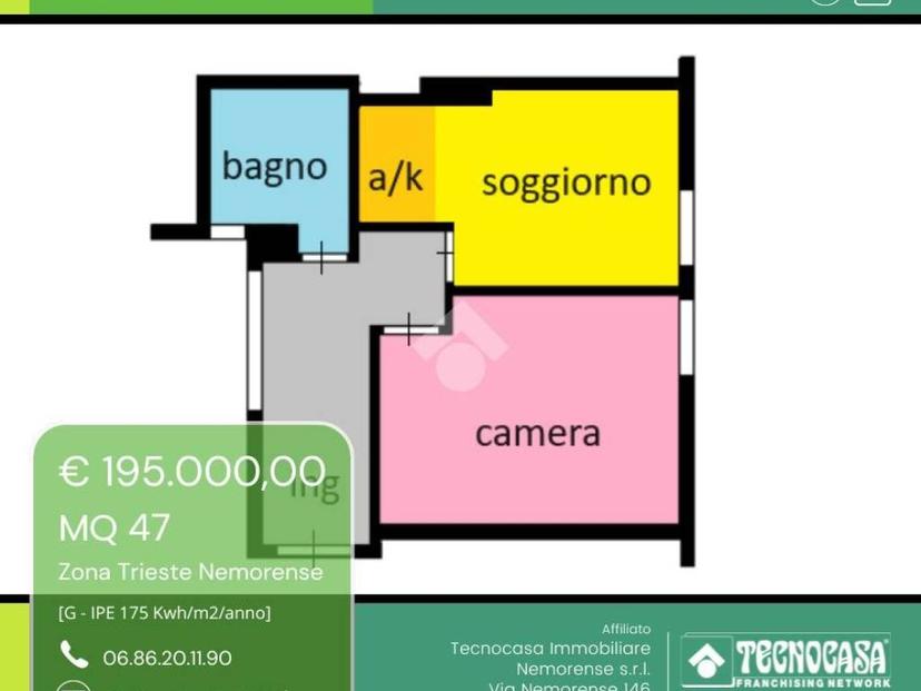 Bilocale via fibreno 16, Africano - Villa Chigi, Roma